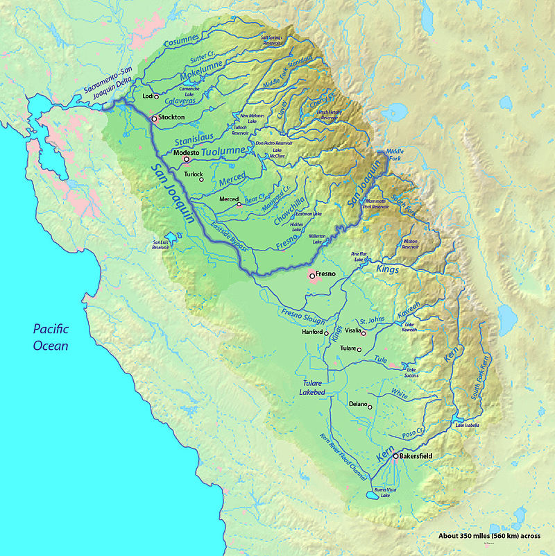 San Joaquin River Watershed, Mainstem and Tributaries